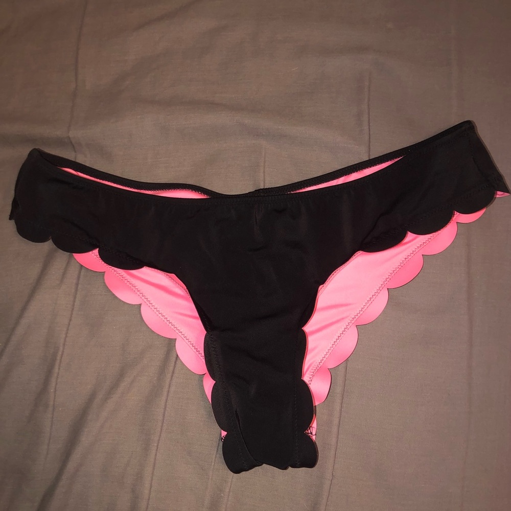Scalloped PINK swim bottoms